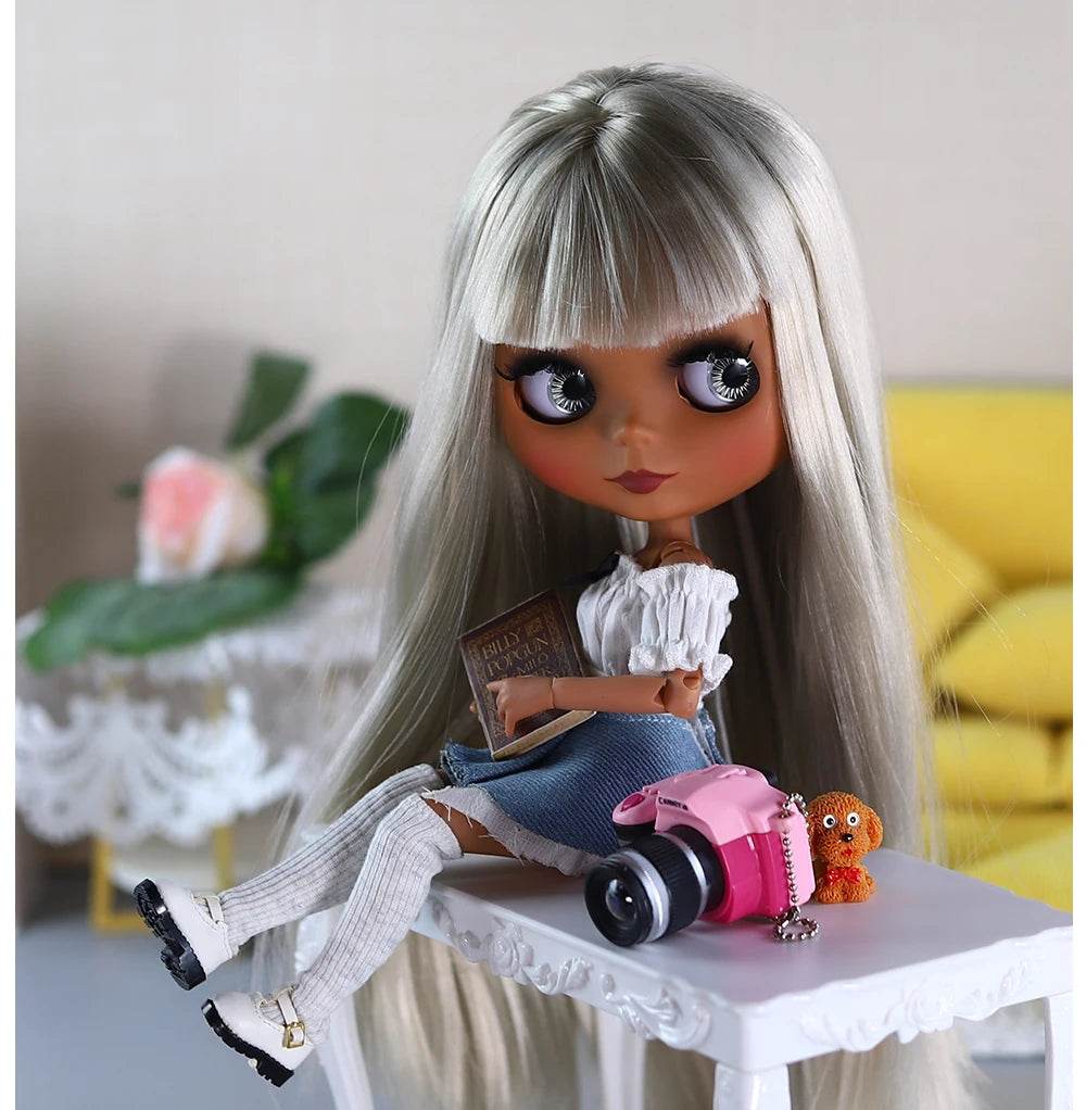 ICY DBS Blyth 1/6 Doll 30cm Black Skin Matte Face Cute Set BJD Full SD - ToylandEU