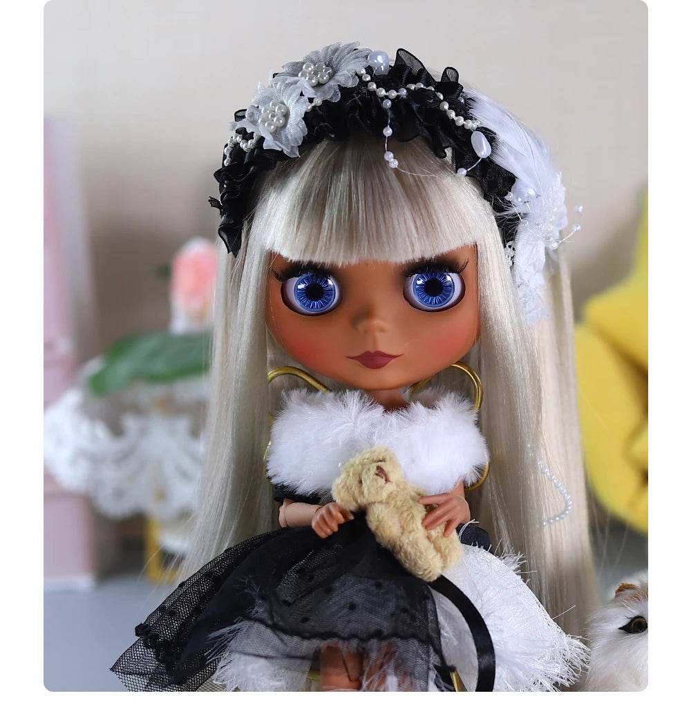 ICY DBS Blyth 1/6 Doll 30cm Black Skin Matte Face Cute Set BJD Full SD - ToylandEU