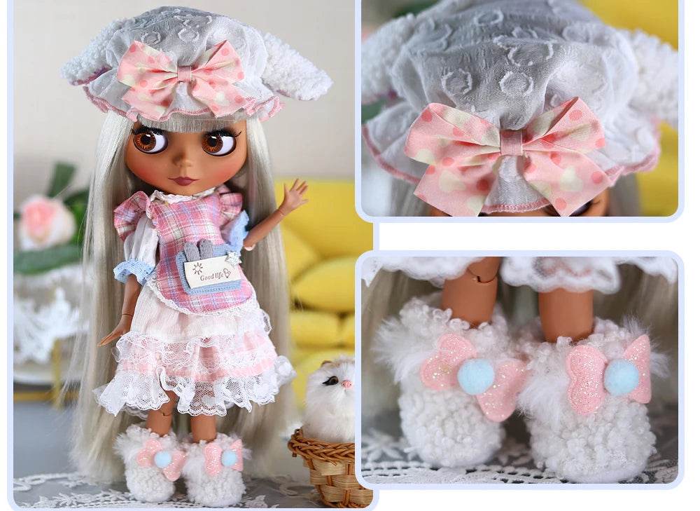 ICY DBS Blyth 1/6 Doll 30cm Black Skin Matte Face Cute Set BJD Full SD - ToylandEU