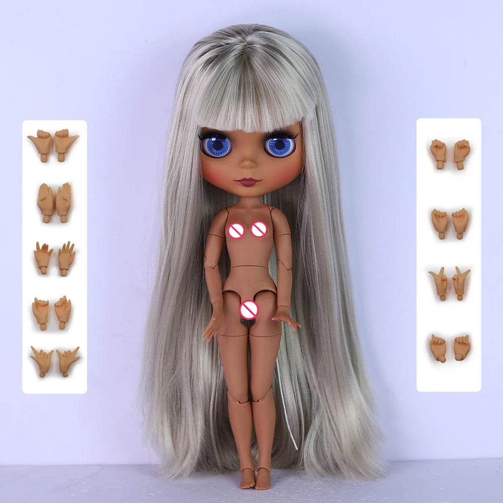 ICY DBS Blyth 1/6 Doll 30cm Black Skin Matte Face Cute Set BJD Full SD - ToylandEU