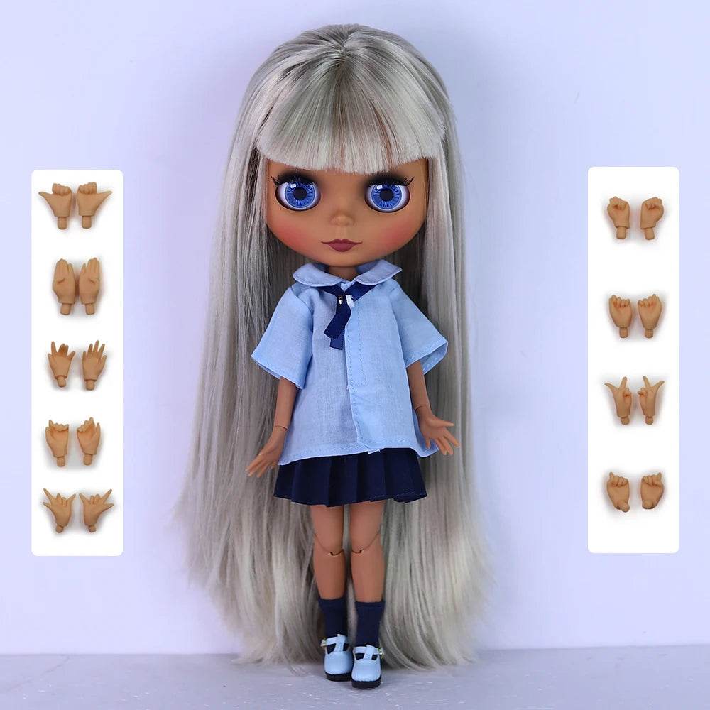 ICY DBS Blyth 1/6 Doll 30cm Black Skin Matte Face Cute Set BJD Full SD - ToylandEU