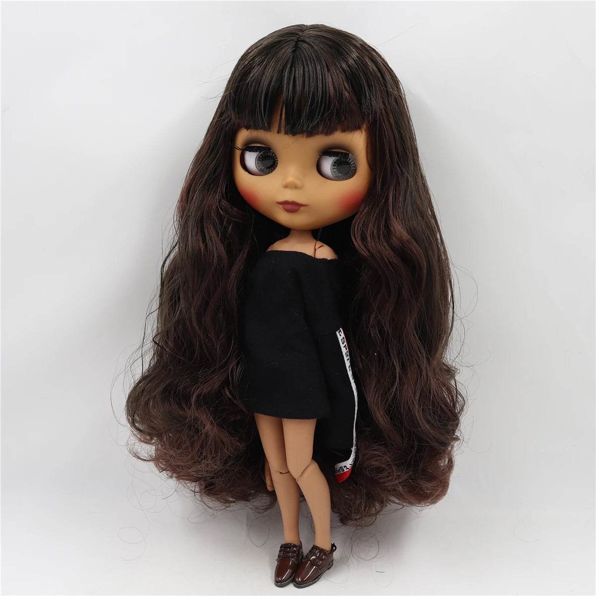 ICY DBS Blyth Doll 1/6 BJD Black Mix Brown Hair 30cm Custom DIY Anime Girl - ToylandEU