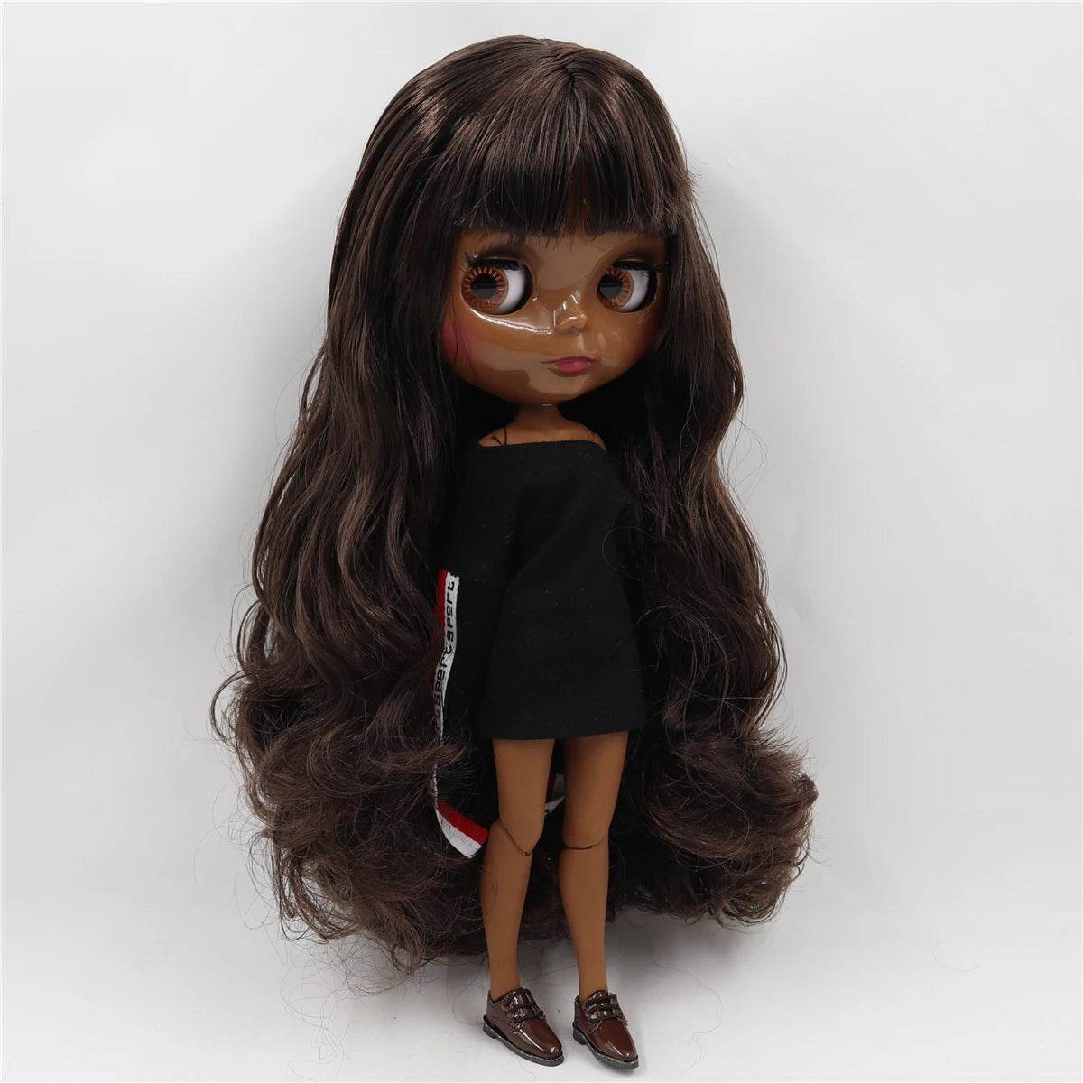 ICY DBS Blyth Doll 1/6 BJD Black Mix Brown Hair 30cm Custom DIY Anime Girl - ToylandEU