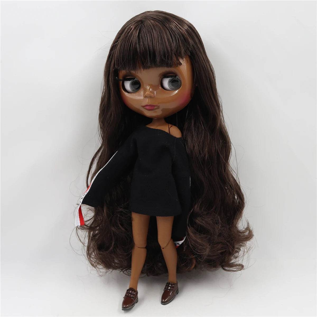 ICY DBS Blyth Doll 1/6 BJD Black Mix Brown Hair 30cm Custom DIY Anime Girl - ToylandEU