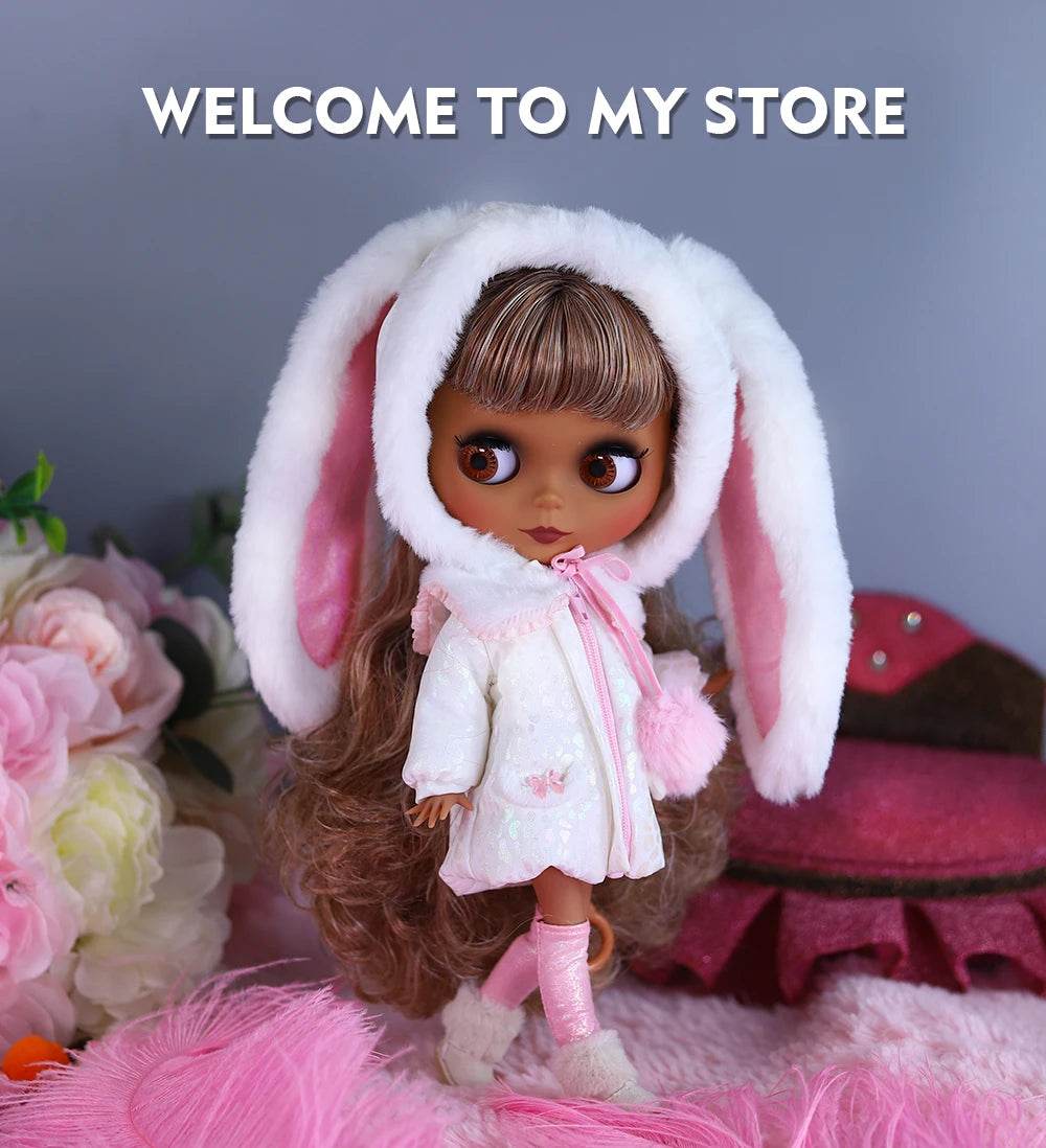 ICY DBS Blyth Doll 1/6 Joint 30cm Black Skin Matte Face Fashion Set Doll BJD Toy Gift - ToylandEU