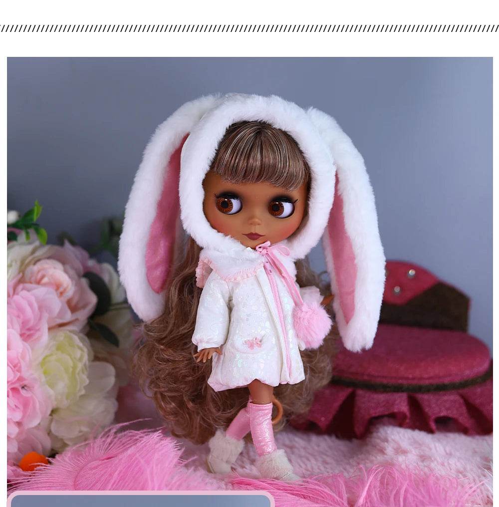 ICY DBS Blyth Doll 1/6 Joint 30cm Black Skin Matte Face Fashion Set Doll BJD Toy Gift - ToylandEU