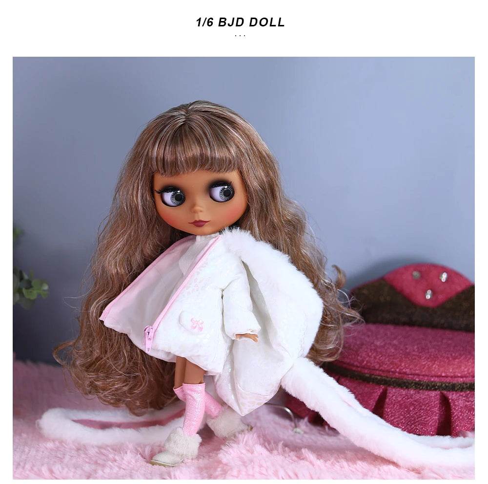 ICY DBS Blyth Doll 1/6 Joint 30cm Black Skin Matte Face Fashion Set Doll BJD Toy Gift - ToylandEU