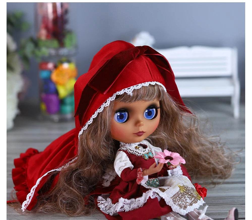 ICY DBS Blyth Doll 1/6 Joint 30cm Black Skin Matte Face Fashion Set Doll BJD Toy Gift - ToylandEU