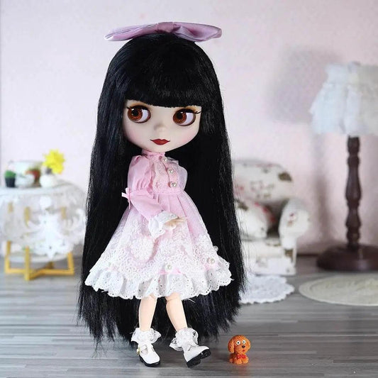  ICY DBS Blyth Doll 1/6 Joint 30cm White Skin Black Hair Set Doll BJD Toy -  ToylandEU™