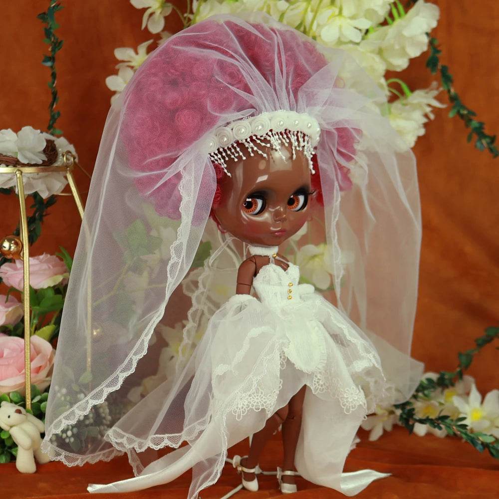 ICY DBS Blyth Doll Afro Curly Hair JOINT Body Super Black Skin 1/6 BJD Neo Ob24 Anime Girl - ToylandEU