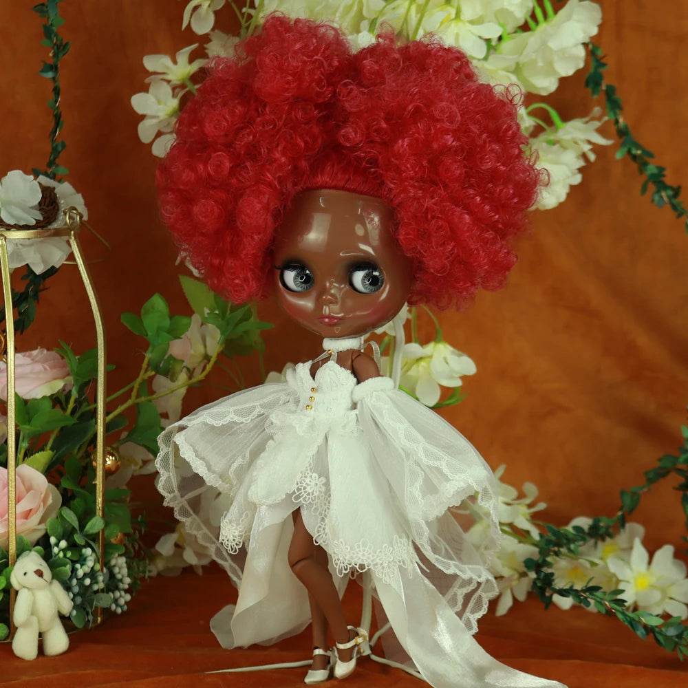 ICY DBS Blyth Doll Afro Curly Hair JOINT Body Super Black Skin 1/6 BJD Neo Ob24 Anime Girl - ToylandEU