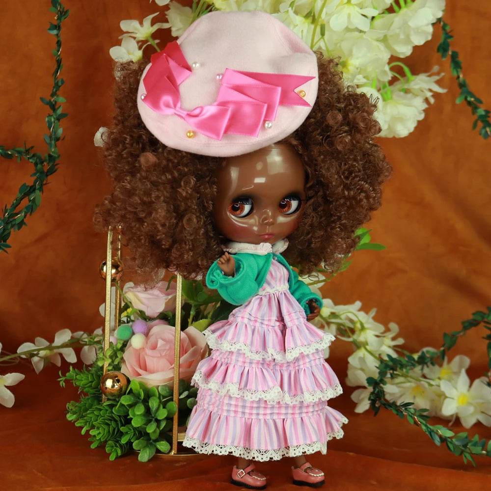ICY DBS Blyth Doll Afro Curly Hair JOINT Body Super Black Skin 1/6 BJD Neo Ob24 Anime Girl - ToylandEU