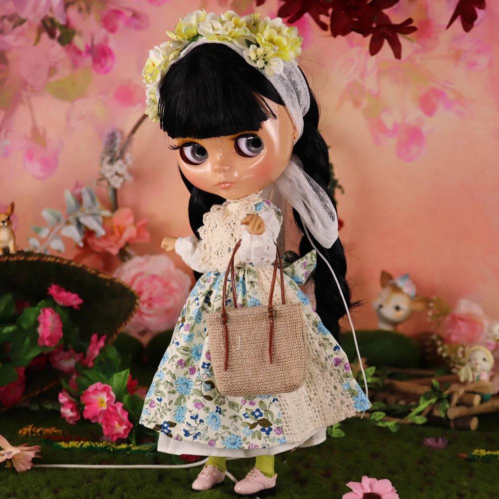 ICY DBS Blyth Doll Black Hair JOINT Body Tan Skin 1/6 BJD Neo Ob24 Anime Girl - ToylandEU