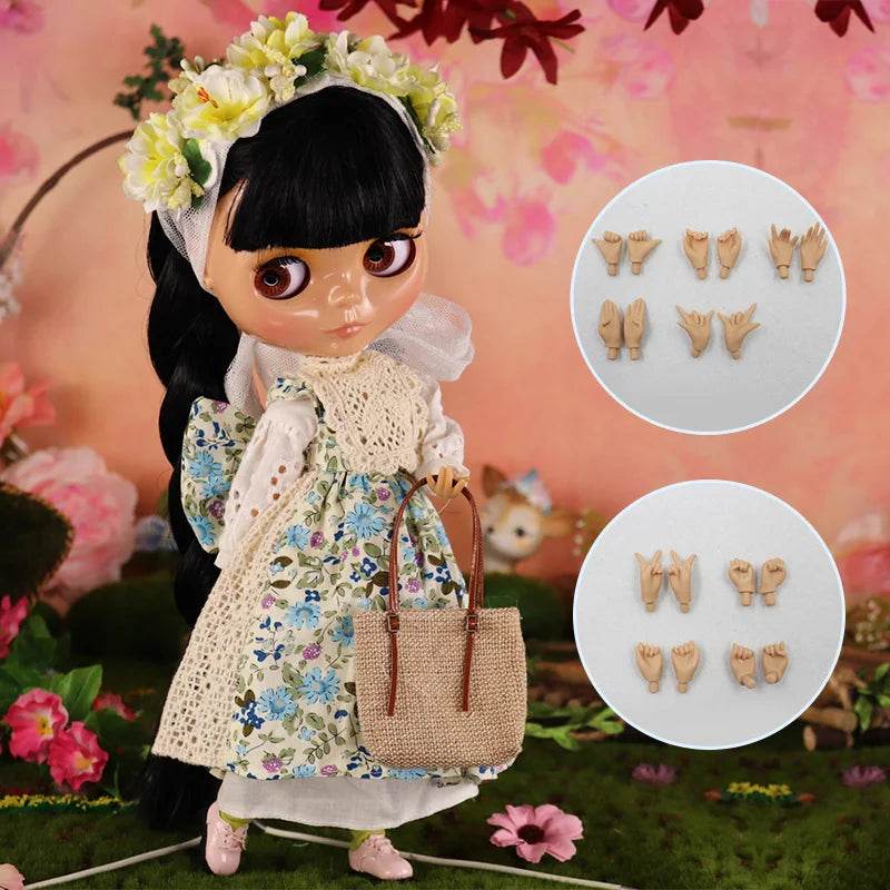 ICY DBS Blyth Doll Black Hair JOINT Body Tan Skin 1/6 BJD Neo Ob24 Anime Girl - ToylandEU