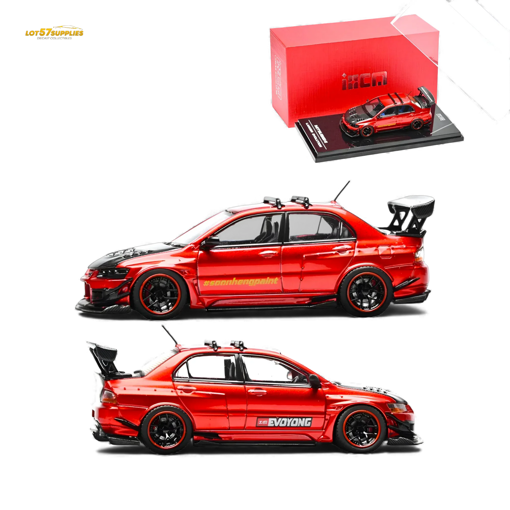 (Pre-Order) IHCM Mitsubishi Lancer Evo IX Metallic Red 1:64 - ToylandEU