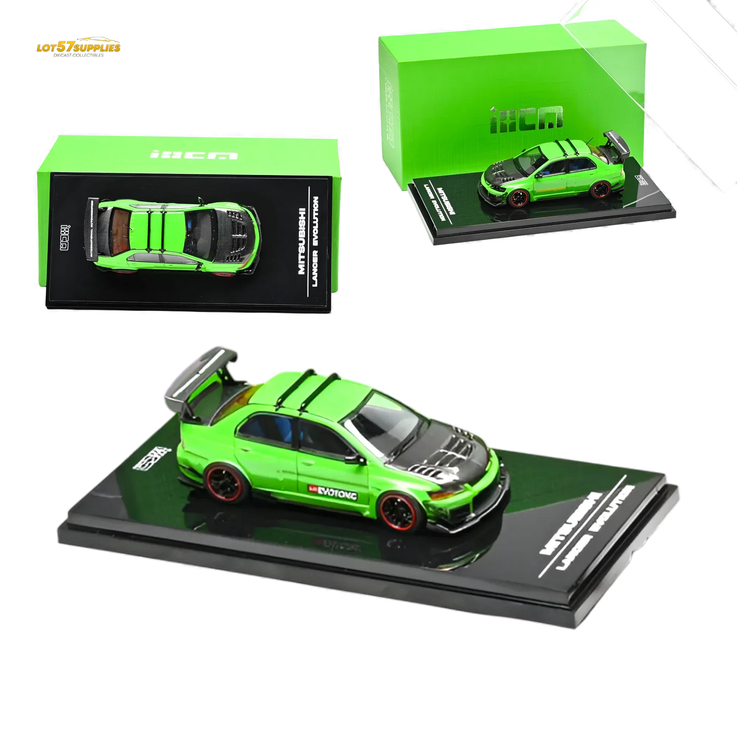 IHCM Mitsubishi Lancer Evo IX Parrot Green 1:64 - ToylandEU