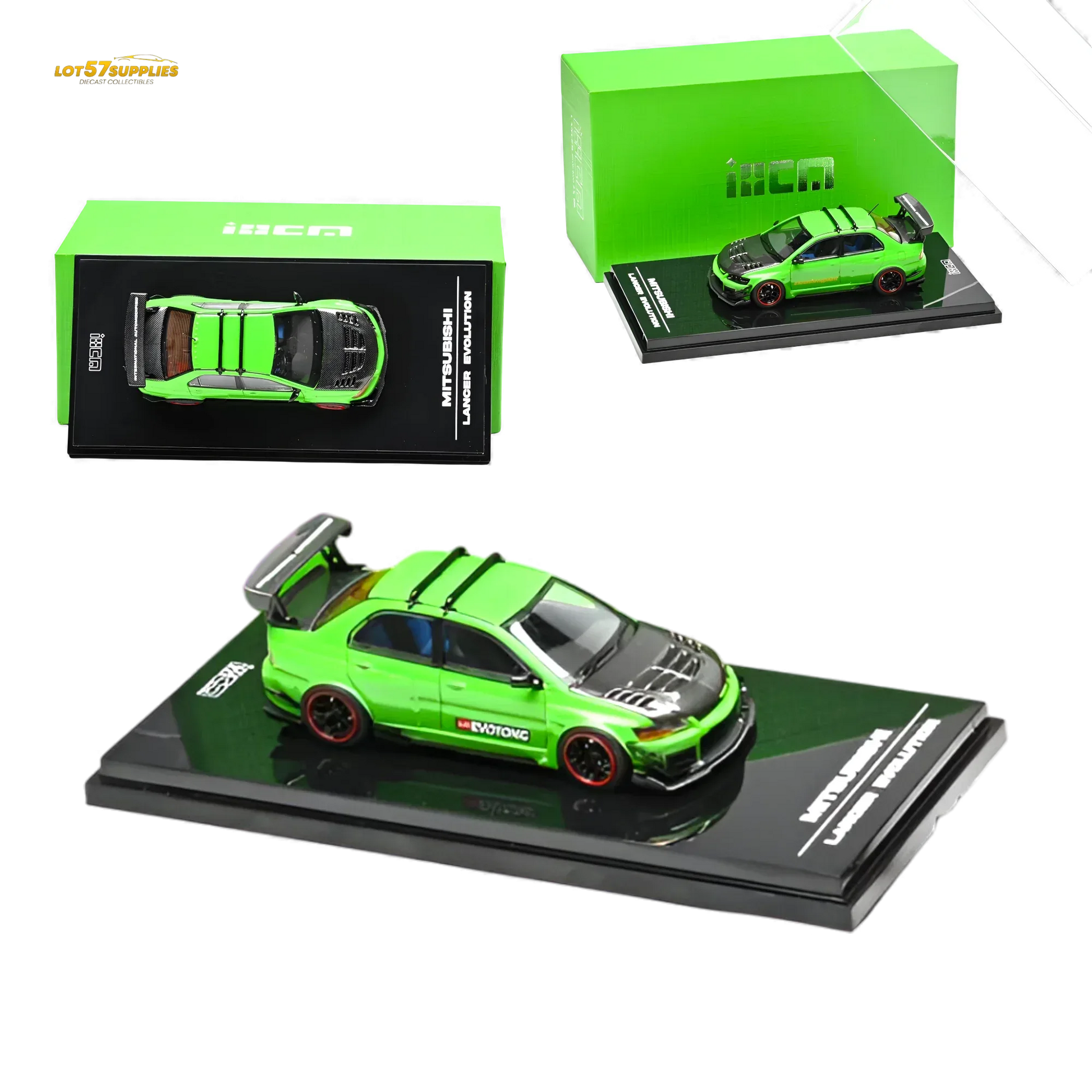 IHCM Mitsubishi Lancer Evo IX Parrot Green 1:64 - ToylandEU