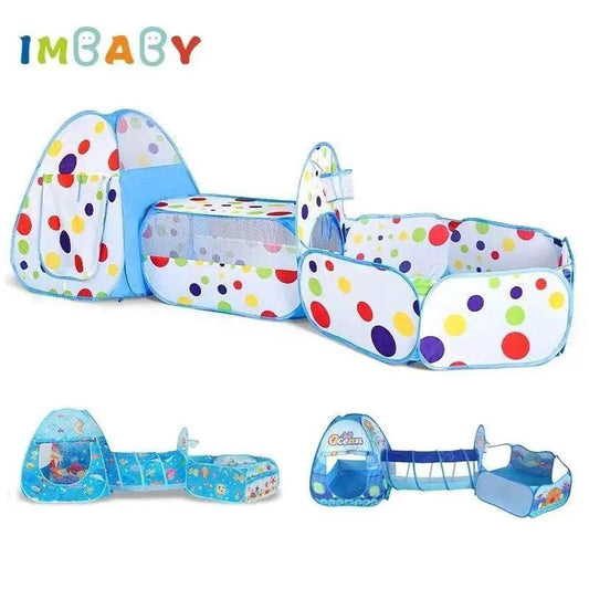  IMBABY 3 in 1 Ball Pool Folding Tent Tunnel for Kids -  ToylandEU™