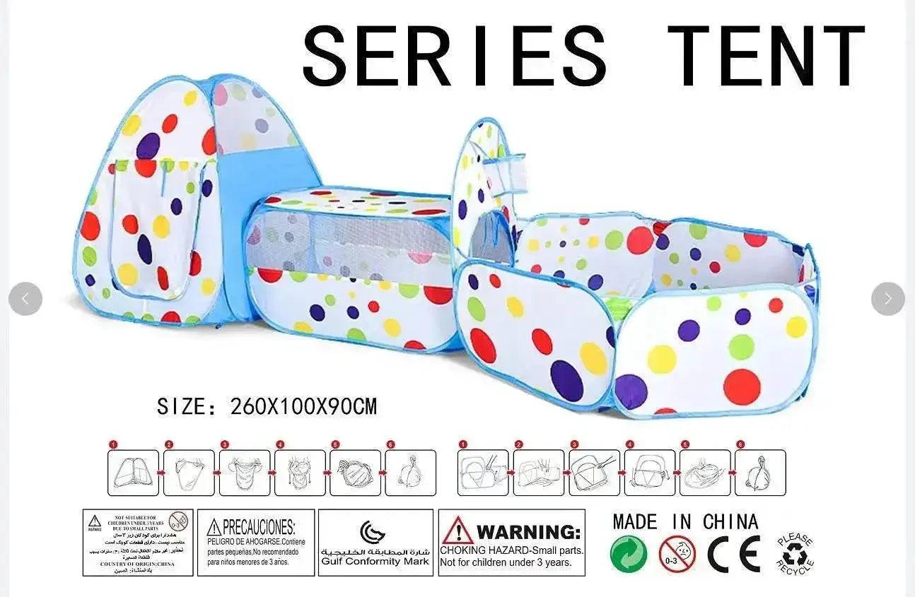  IMBABY 3 in 1 Ball Pool Folding Tent Tunnel for Kids -  ToylandEU™