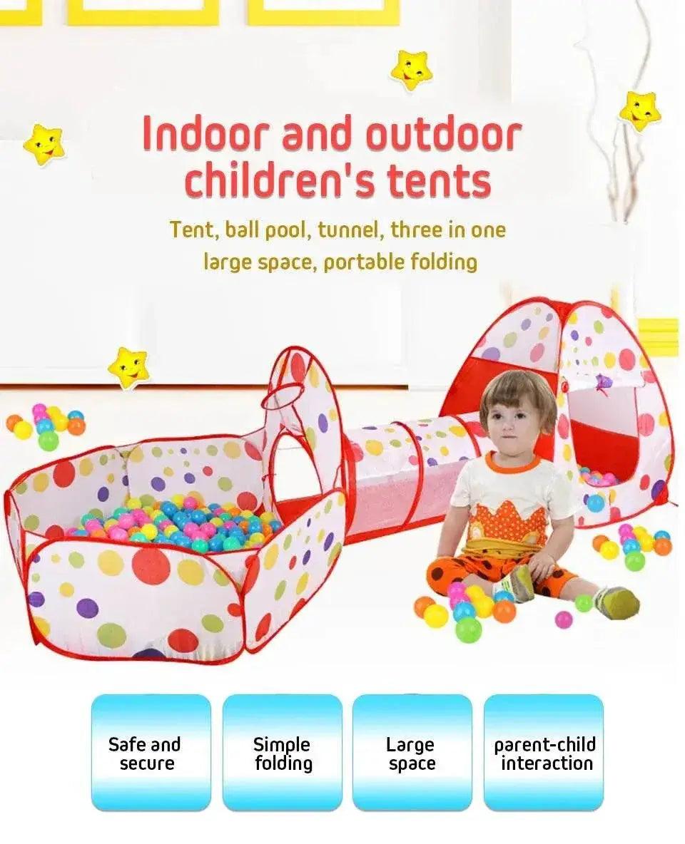  IMBABY 3 in 1 Ball Pool Folding Tent Tunnel for Kids -  ToylandEU™
