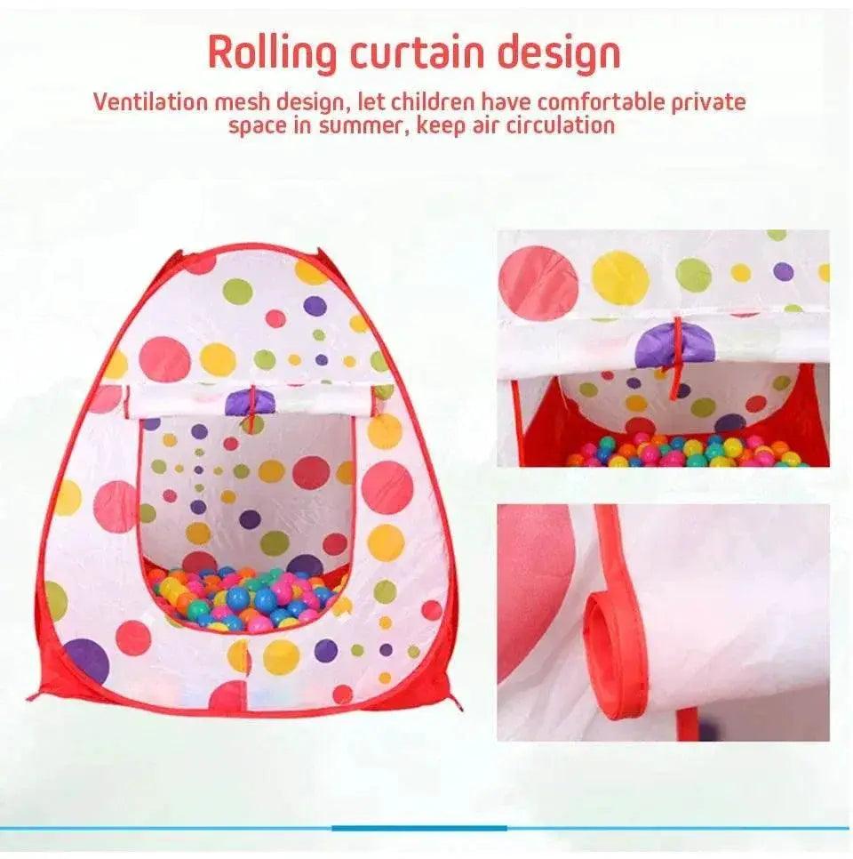  IMBABY 3 in 1 Ball Pool Folding Tent Tunnel for Kids -  ToylandEU™