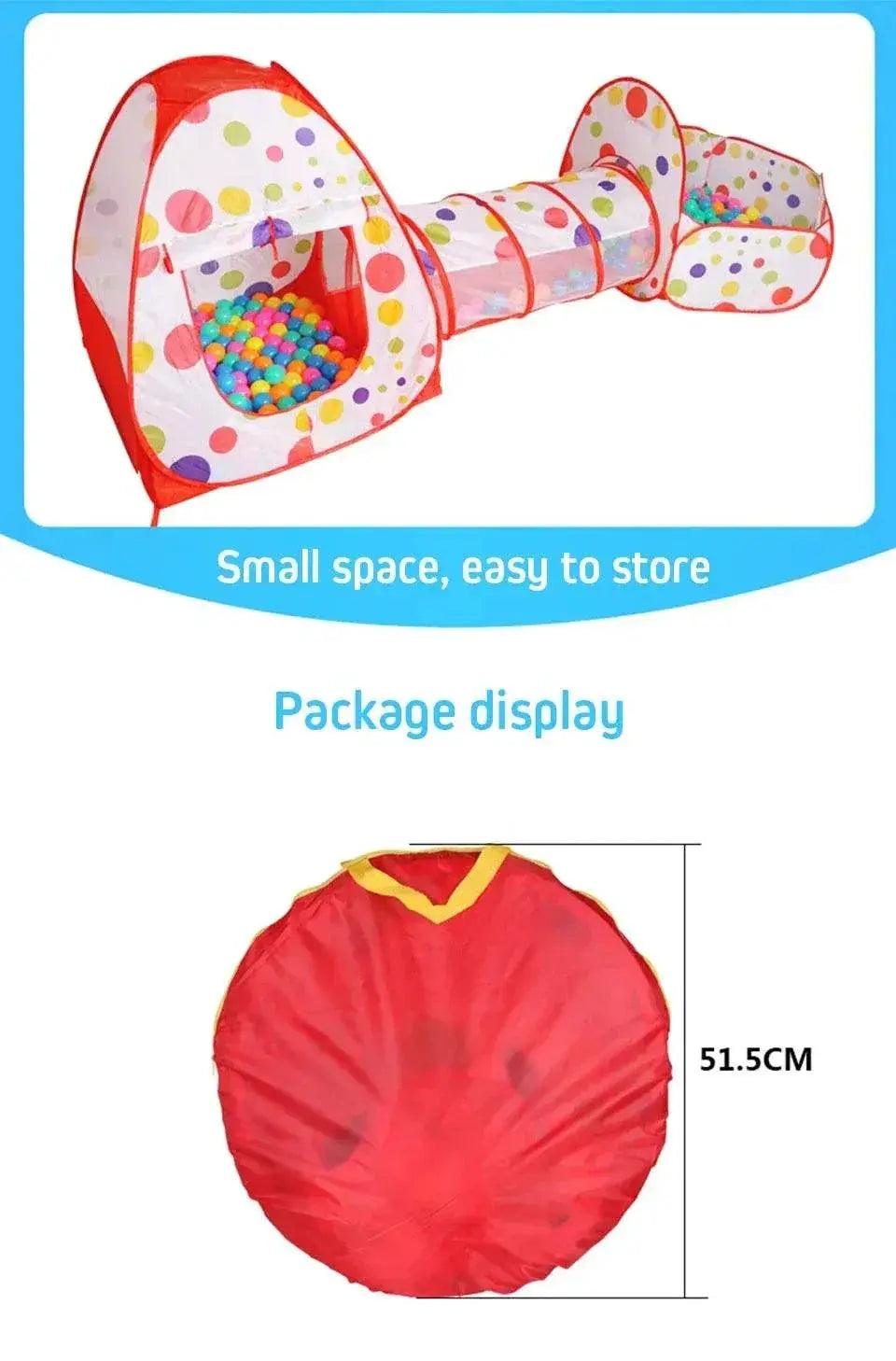  IMBABY 3 in 1 Ball Pool Folding Tent Tunnel for Kids -  ToylandEU™