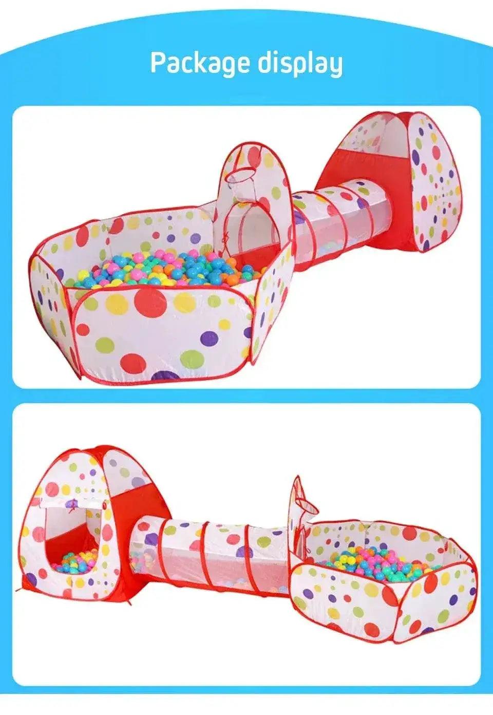  IMBABY 3 in 1 Ball Pool Folding Tent Tunnel for Kids -  ToylandEU™