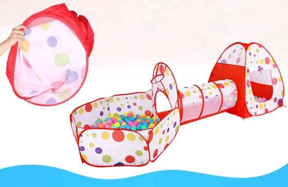  IMBABY 3 in 1 Ball Pool Folding Tent Tunnel for Kids -  ToylandEU™