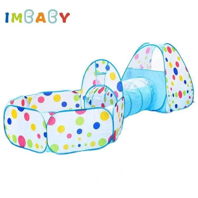  IMBABY 3 in 1 Ball Pool Folding Tent Tunnel for Kids -  ToylandEU™