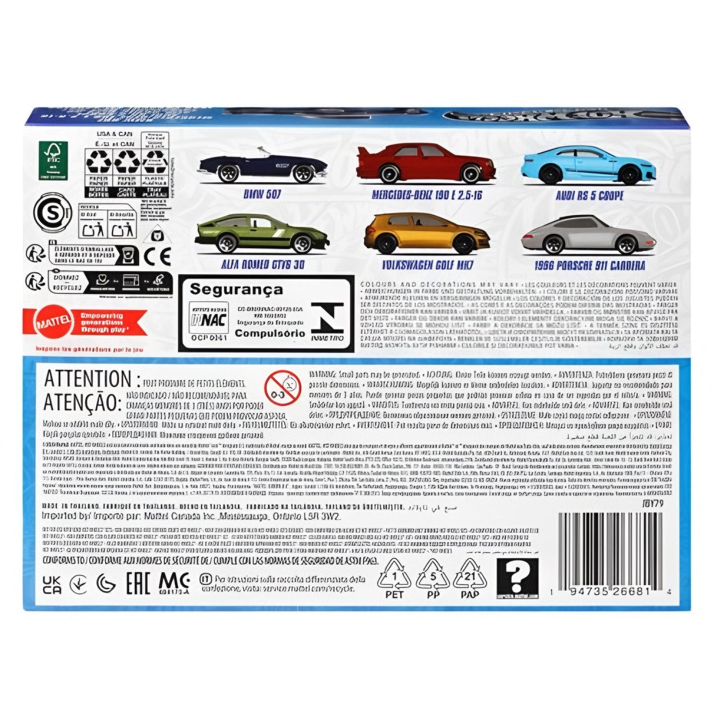 Hot Wheels Euro Style Die-Cast Cars Deluxe Multipack