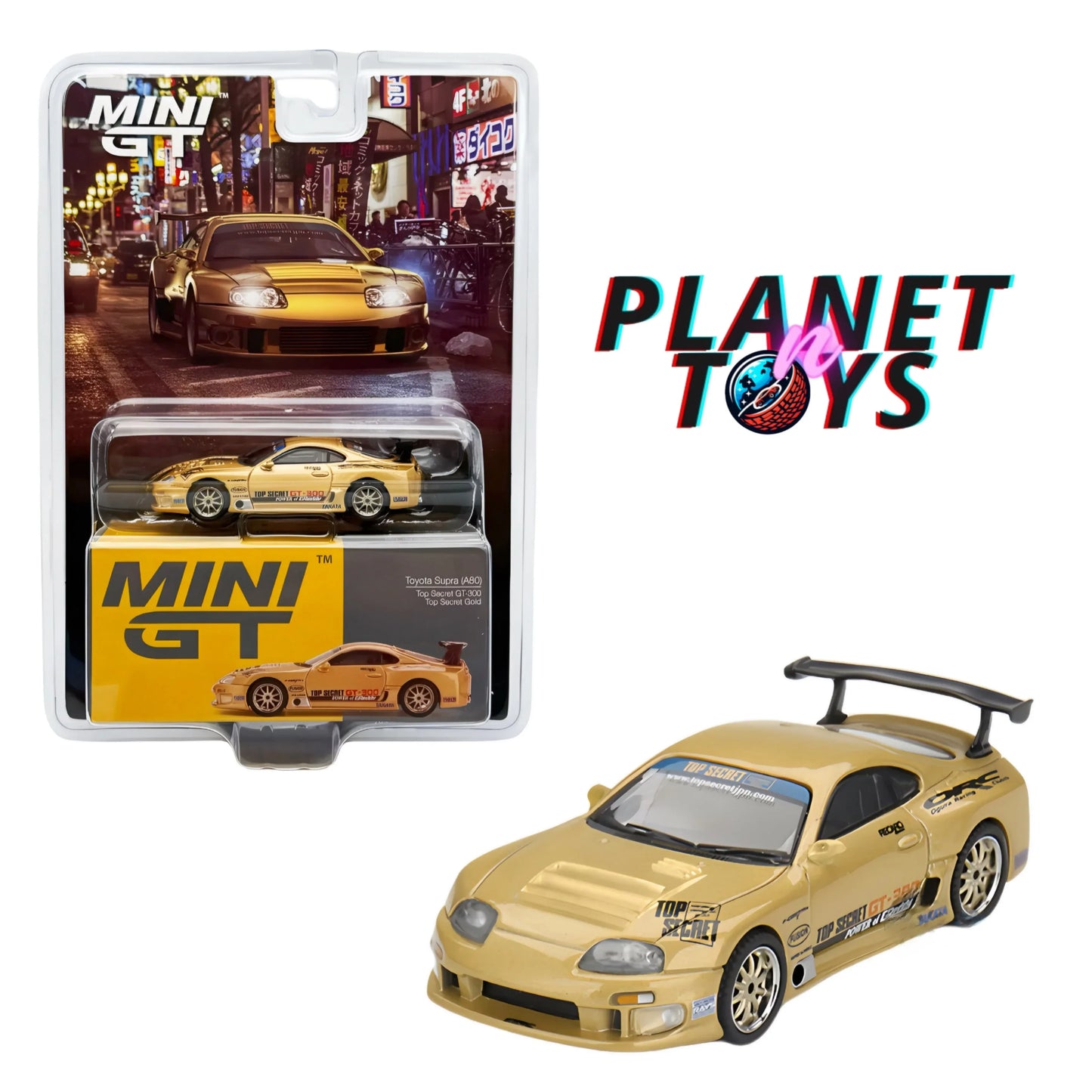 Mini GT Toyota Supra A80 Diecast Gold Top Secret Limited - ToylandEU