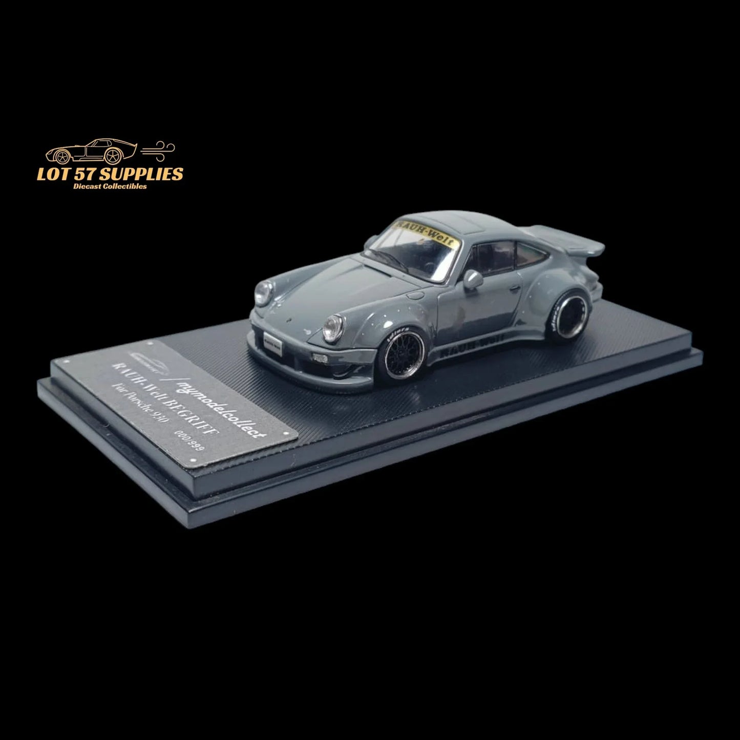 MC Porsche RWB 930 Cement Grey Ducktail Diecast 1:64 - ToylandEU