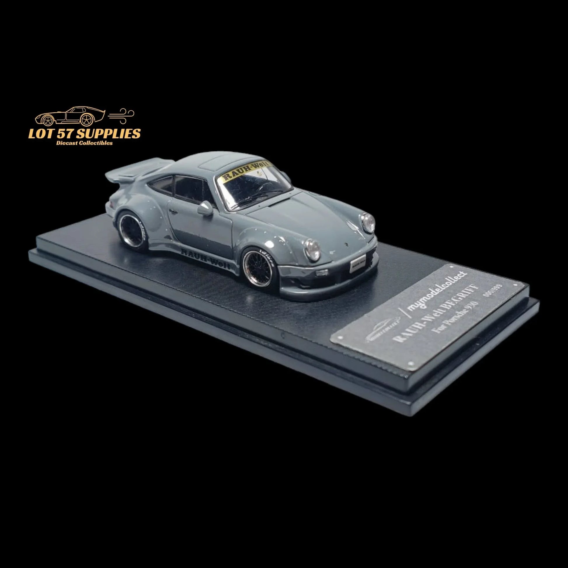 MC Porsche RWB 930 Cement Grey Ducktail Diecast 1:64 - ToylandEU