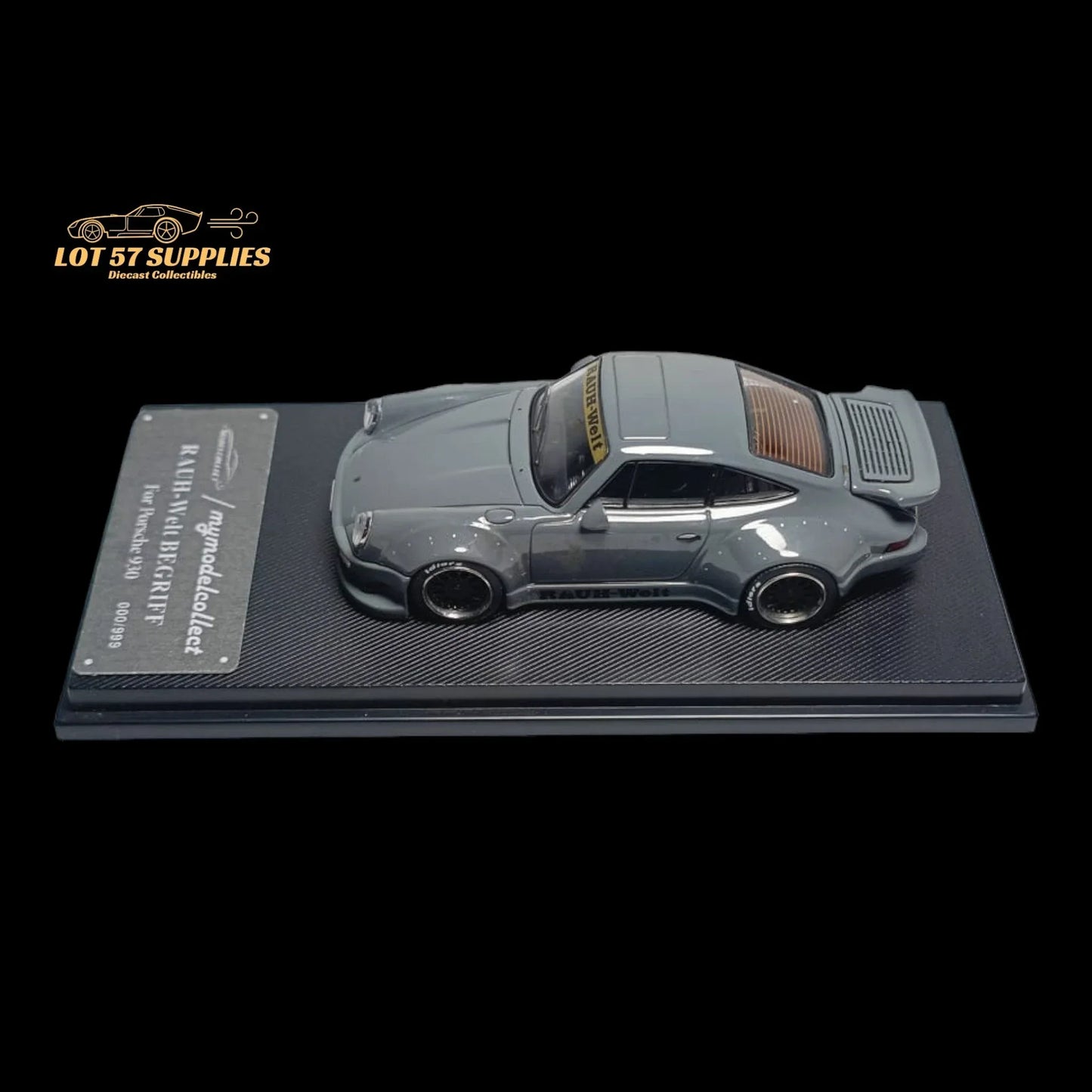 MC Porsche RWB 930 Cement Grey Ducktail Diecast 1:64 - ToylandEU