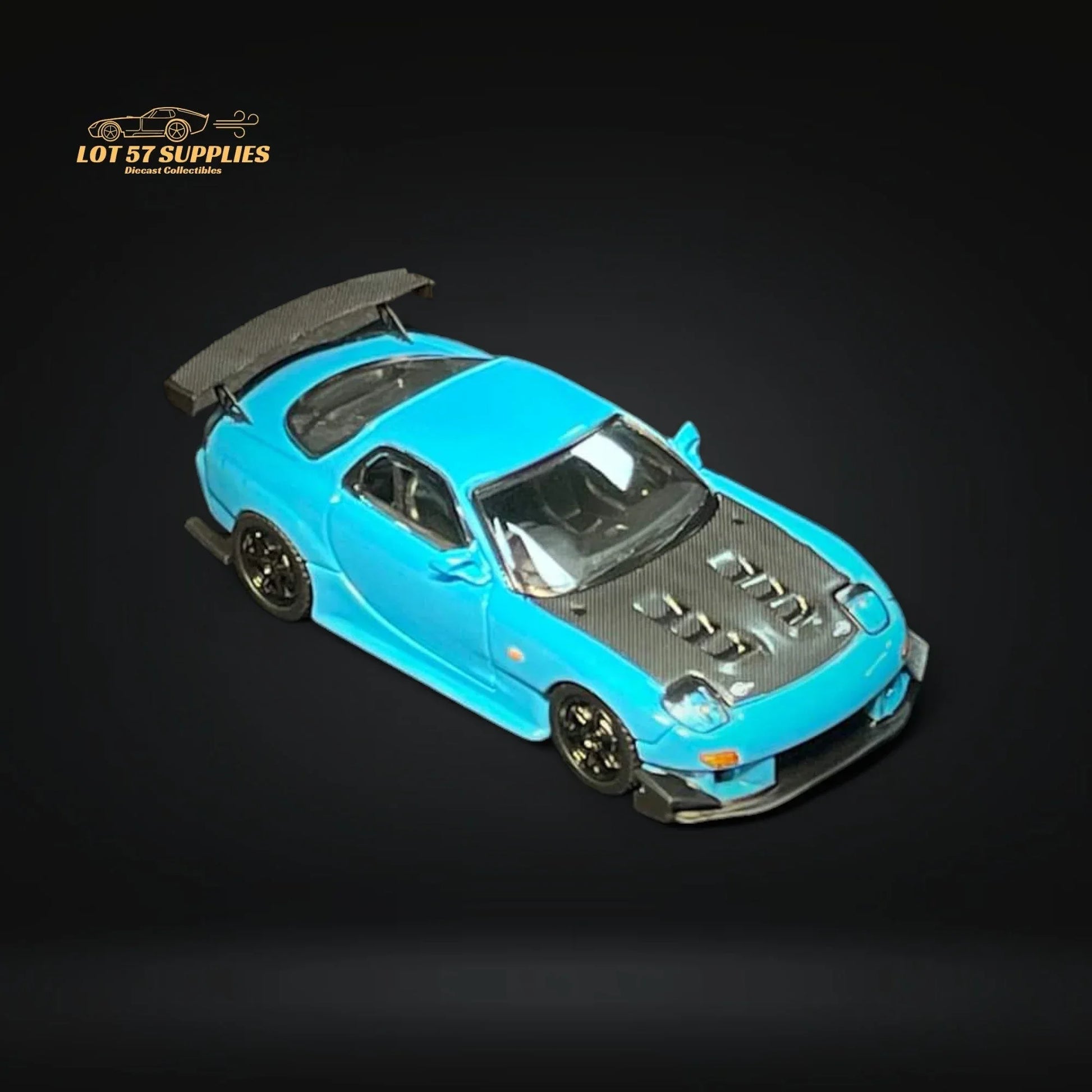 123 Hobby Mazda FD3S RX-7 in Baby Blue 1:64 - ToylandEU