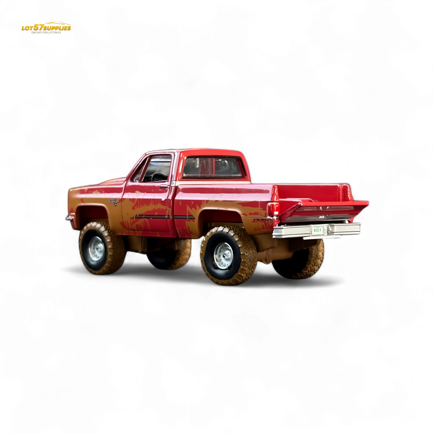 Diecast Chevrolet Silverado K10 Diecast 4x4 Muddy Lifted Truck