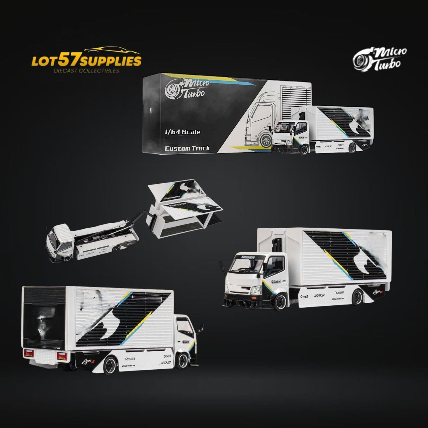 Diecast Hino 300 Diecast Box Truck 1:64 With Custom Livery