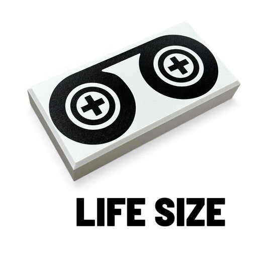 Life-Size 90s Black Tape Reels Tile | Cosplay Prop | Retro Style | B3 Customs