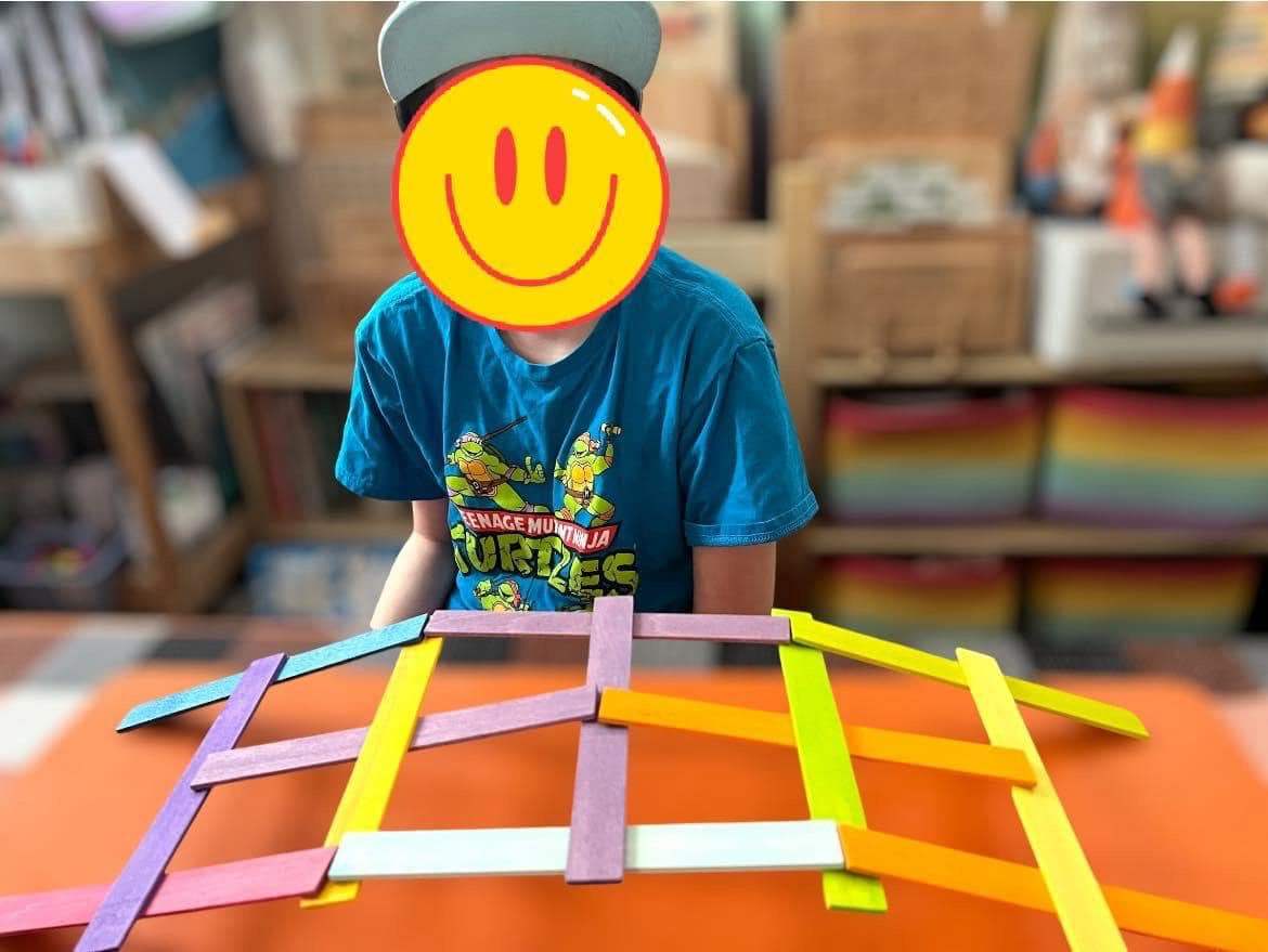 Wooden Building Sticks | 120 Piece STEM Bridge Kit | Kids And Adults