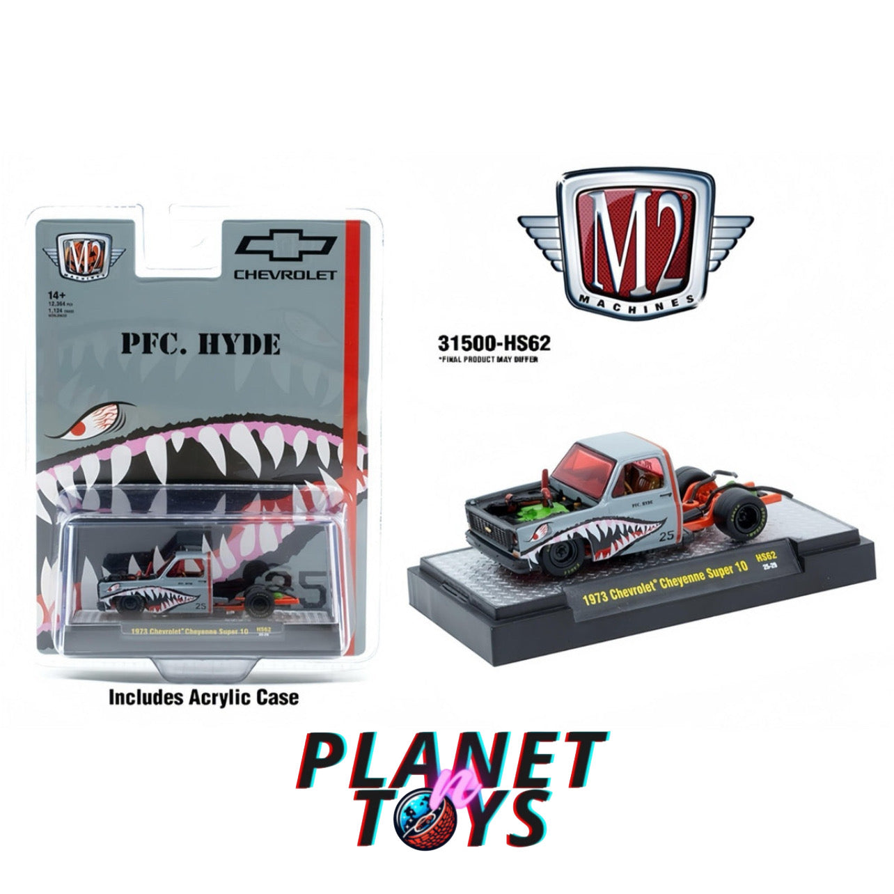 1973 Chevrolet Cheyenne Shark Face Diecast Truck Hobby Exclusive