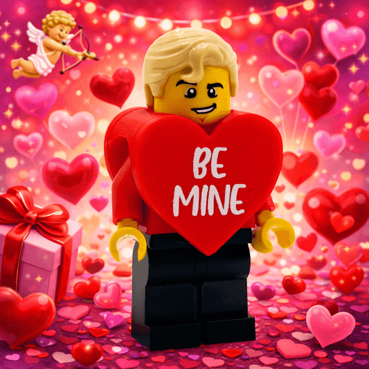 2026 Be Mine Guy Valentine's Day Minifig | Custom Printed | B3 Customs