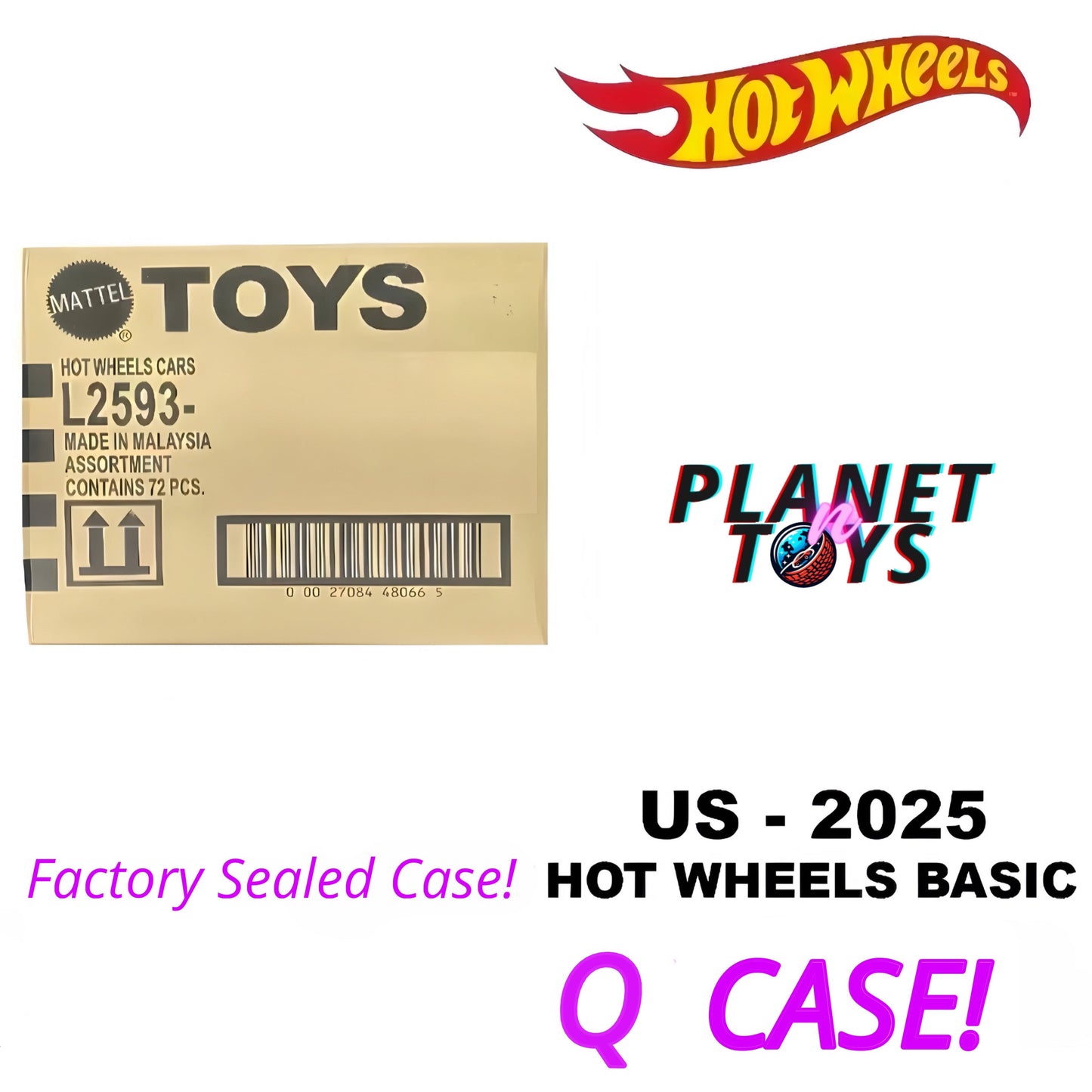 Hot Wheels Diecast Cars Set 72 Pieces Factory Sealed