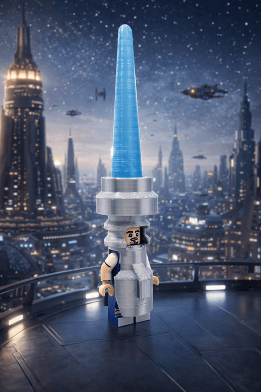 Blue Blade Minifig Costume | 3D Printed | Brick Compatible | B3 Customs