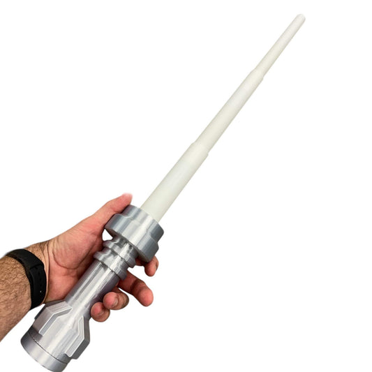 Life-Size White Saber | Retractable Blade | Cosplay Prop | B3 Customs