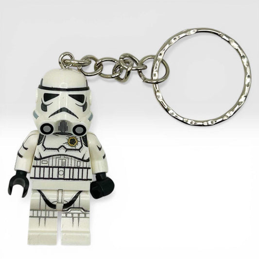 Stormtrooper Blaster Shot Minifig Keychain | Custom Printed | Authentic LEGO Parts | Star Wars Fans