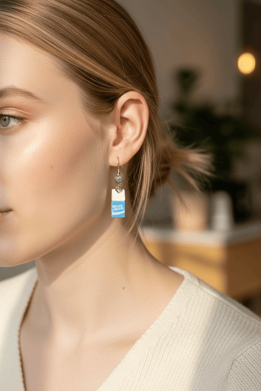 Blue Milk Brick Earrings | Galaxy Far Far Away | LEGO Parts | B3 Customs