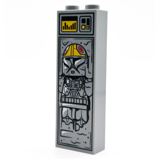 P1 Pilot Trooper In Carbonite | 1x2x5 Brick | Custom Printed LEGO Part | B3 Customs