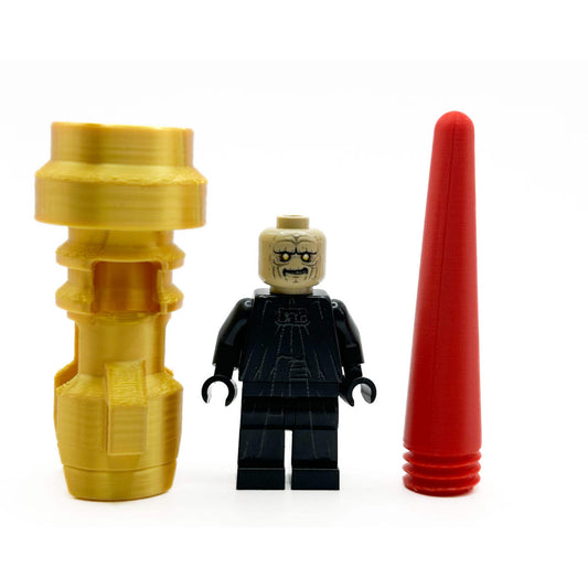 Emperor Minifig With Gold And Red Blade Costume | Custom | B3 Customs