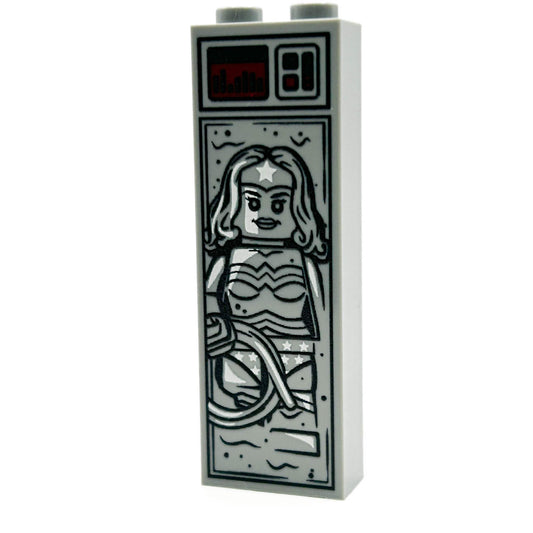 Amazon Warrior In Carbonite | 1x2x5 Brick | Custom Printed LEGO Part | B3 Customs