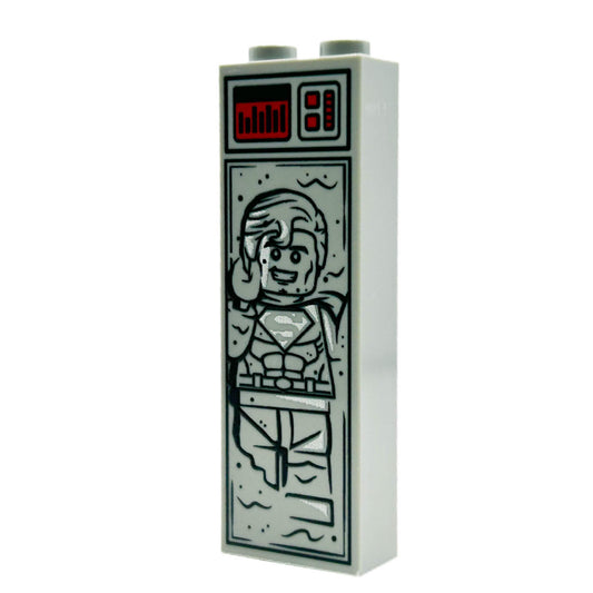 Man Of Steel In Carbonite | 1x2x5 Brick | Custom Printed LEGO Part | B3 Customs
